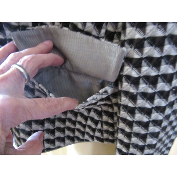 Vintage Armani Collezioni Houndstooth Virgin Wool Blazer Jacket Size 12 - Picture 3 of 7